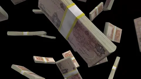 Money Falling Animation 1 pound EG Stock Footage 294092590