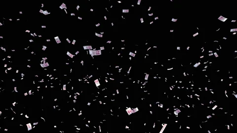 Money Falling CNY Small a in Black Vidéo 203688766