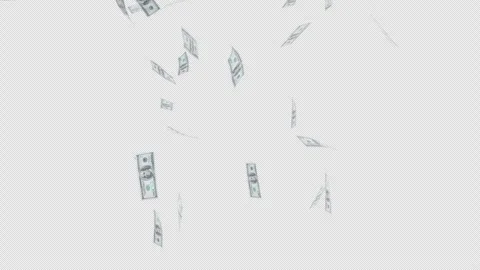 Money Falling Dollar bills falling down from the sky 3d render animation wi.. Stock Footage 289187478