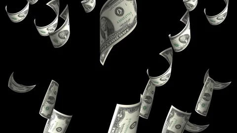 Money Falling Dollars Financial Us Usa American Currency Tax Rain 4K Video Video stock 291122456