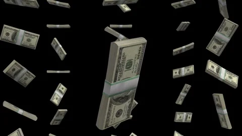 Money falling Stock Footage 256477376