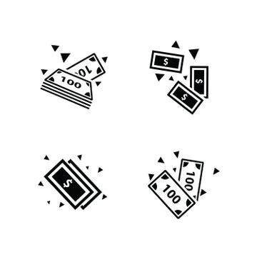 Money falling  Icon design Stock Illustration