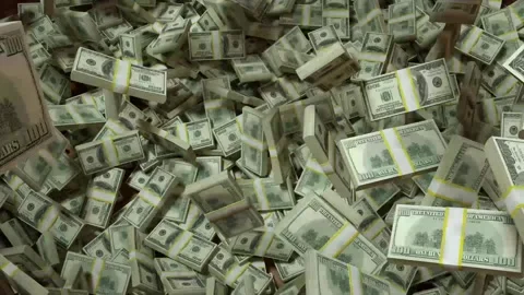 Money Falling Pack Stock Footage 343591400