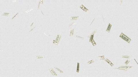 Money Falling Usd 10 Dollar Alpha - High Quality Stock Footage Stock Footage 310747978