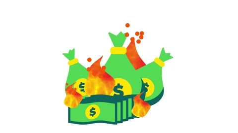Money on Fire 库存影片 331754934
