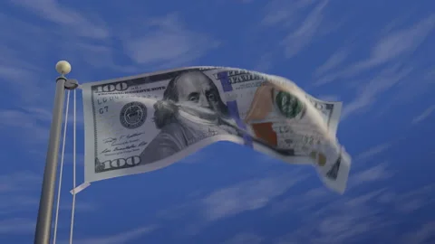 Money flag Stock Footage 130808485