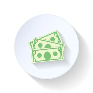 Money flat icon Stock Illustration