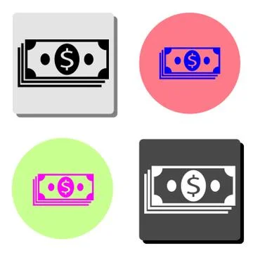 Money. flat vector icon Stock Illustration