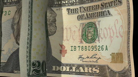 Money flip mixed bills Stock Footage
