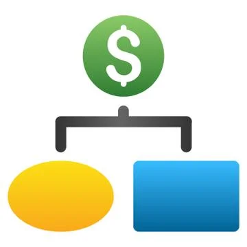 Money Flow Chart Gradient Vector Icon Stock Illustration