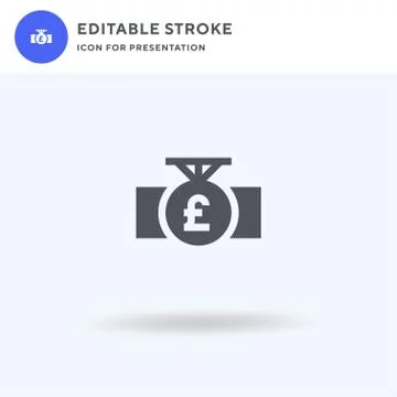 Money Flow icon vector, filled flat sign, solid pictogram isolated on white,  Stock Illustration