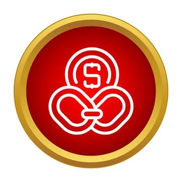 Money flow loop with dollar coin symbol 库存插图