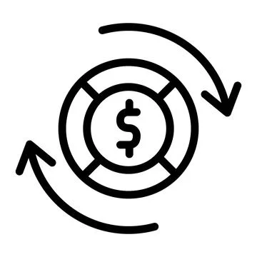 Money flow Vector Icon Design Illustration Stock Illustration
