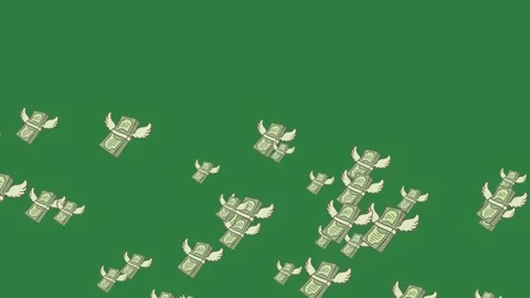 Money flying around it in the air out Stock Footage 337029338