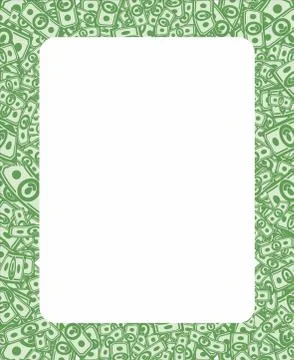 Money frame, vector money background Stock Illustration
