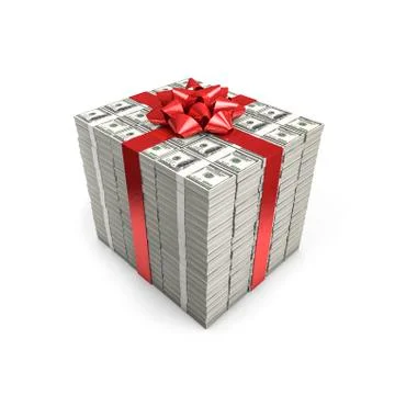 Money gift dollars Illustrazione stock