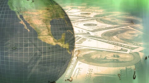 Money Globe Question marks loop 库存影片 60401844