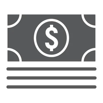 Money glyph icon, e commerce and marketing Stock Illustration