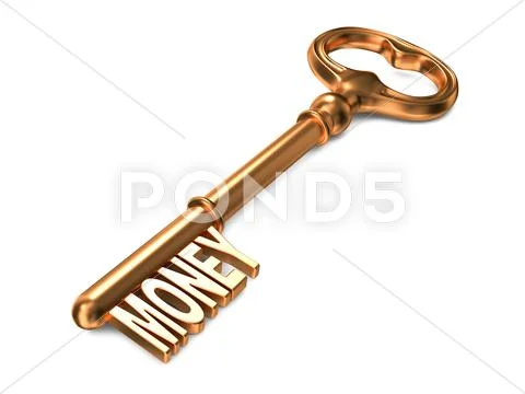 Money - Golden Key. Stock Illustration