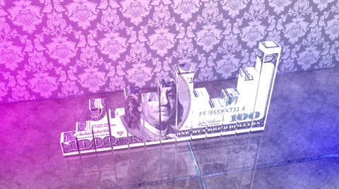 Money Graph and Fly Cam Video stock 40711931