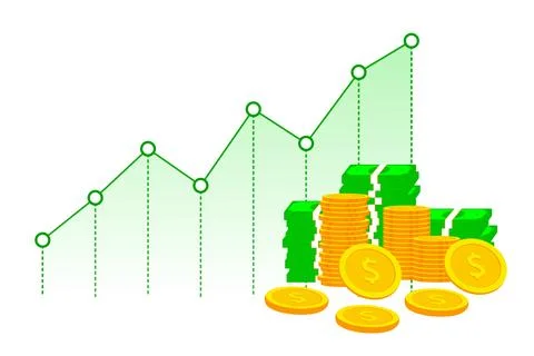Money graph Stock Illustration