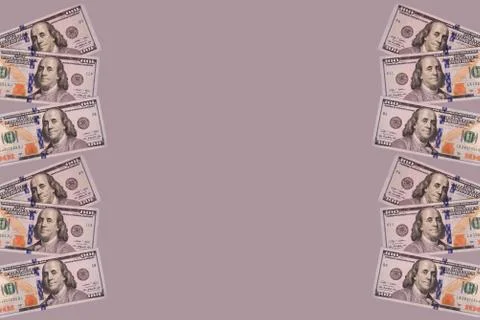 Money on a gray background Foto stock