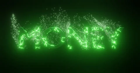 Money green text animation Stock Footage 220939896