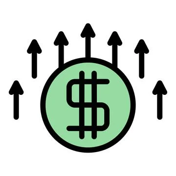 Money grow up icon vector flat イラスト素材
