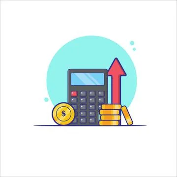 Money Growth Infographic Chart Vector Illustration. Flat Cartoon Design Stock Illustration
