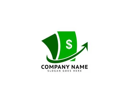 Money Growth Logo Design Vector Template Stock Illustration