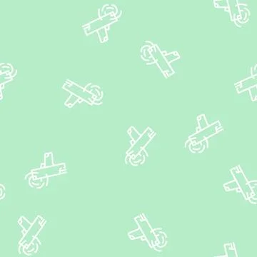 Money gun machine line vector seamless pattern Stock Illustration