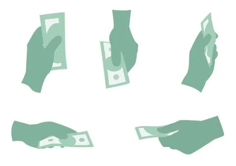 Money in hand Ilustração Stock