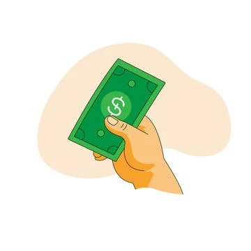 Money in hand Illustrazione stock