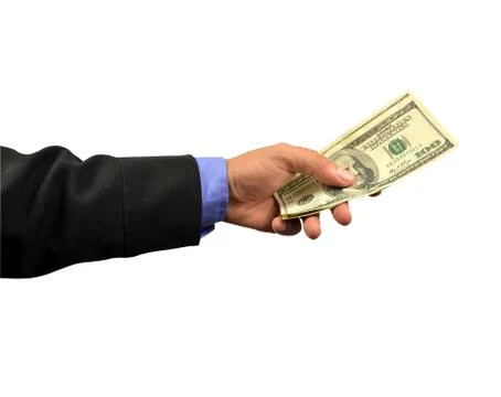 Money in hand Foto stock