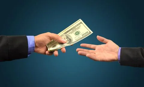Money in hand Foto stock