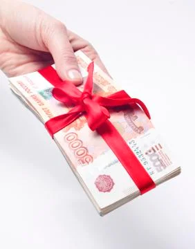 Money in hand Foto stock