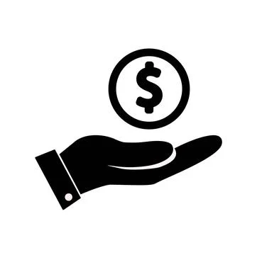 Money in hand. Vector icon. High quality black style vector icons Stock Illustration