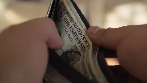 Money - hands counting dollar bills Stock Footage 123733160