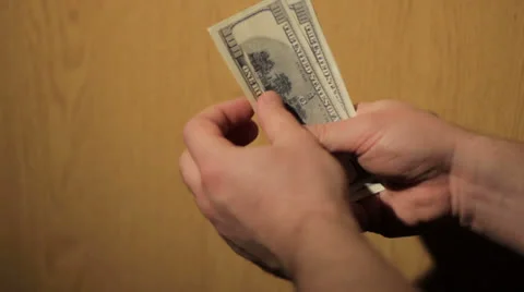 Money in the hands Stock Footage 26631770