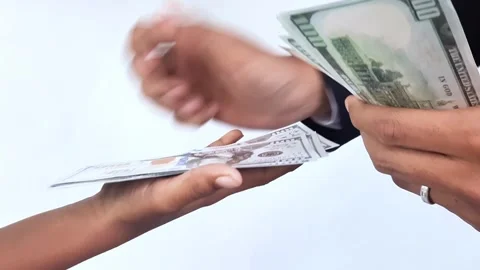 Money in the hands of the people Stock Footage 288975169