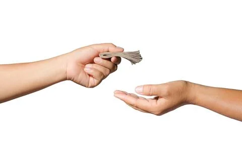 Money in hands Stock Photos