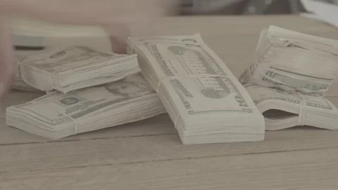MONEY - HANDS PICKUP/DROP Video stock 159573422