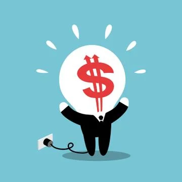 Money head Stock Illustration