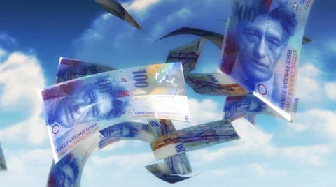 Money from Heaven - CHF (Loop) Video stock 49912462