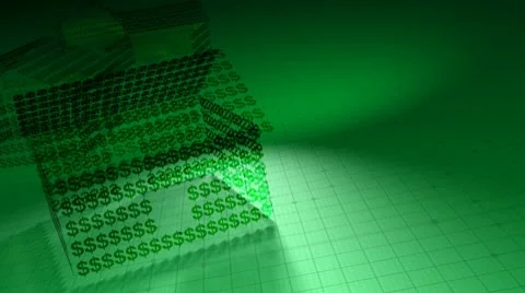 Money house made of dollar symbols Stock Footage
