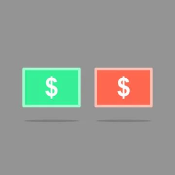 Money icon button vector illustration, dollar money button icon. Stock Illustration
