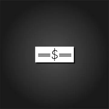 Money icon flat. Stock Illustration
