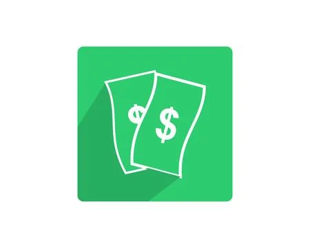 Money icon flat style vector illustration Stock Illustration