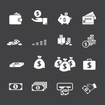 Money icon Stock Illustration