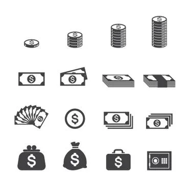Money icon Stock Illustration